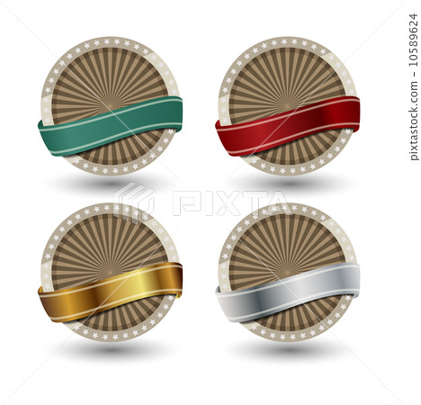 Quality Labels in retro vintage design 10589624