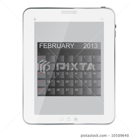 2013 year calendar on abstract design Tablet. Vector illustrati 10589648