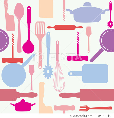 Vector seamless pattern of kitchen tools. Vector seamless pattern of kitchen tools. 10590010