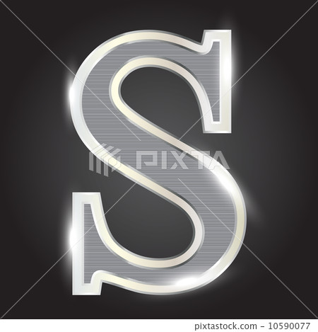 Silver metallic fonts vector illustration Silver metallic fonts vector illustration 10590077