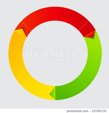 Concept Of Colorful Time Wheel Vector Illustration - Stock Illustration 