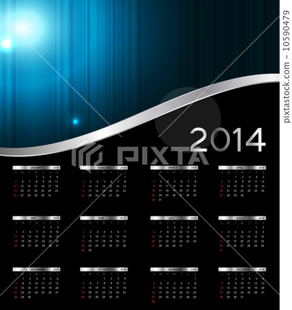 2014 new year calendar vector illustration 10590479