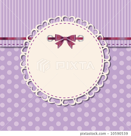 vintage frame with bow vector illustration 10590539