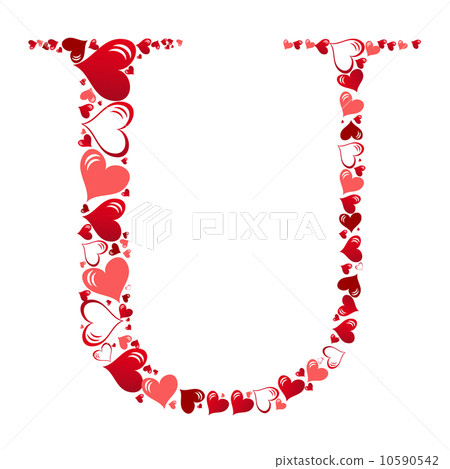 Alphabet of hearts vector illustration 10590542