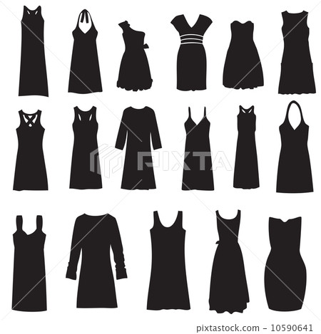 Set of dresses isolated on white background Set of dresses isolated on white background 10590641