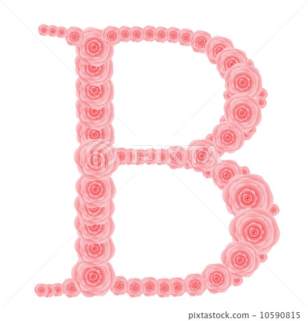 ABC from red roses, Beautiful vector illustration 10590815