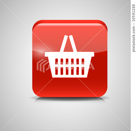 Shopping Glossy Basket Icon Vector Illustration Shopping Glossy Basket Icon Vector Illustration 10591288