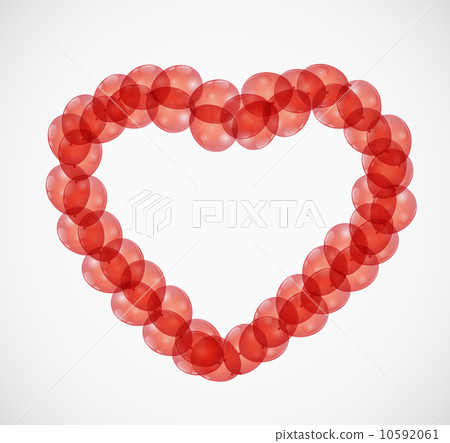 Balloon Heart Vector Illustration Background - Stock Illustration ...