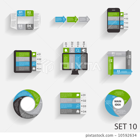 Collection of Infographic Templates for Business Vector Illustra 10592634