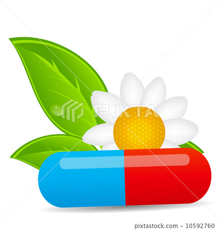 Herbal pill icon.Environment background vector illustration 10592760