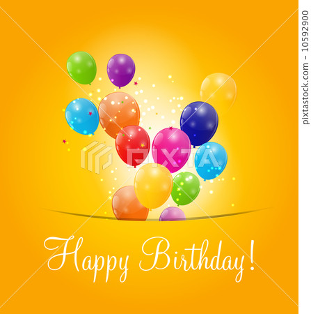 Color glossy balloons background vector illustration 10592900