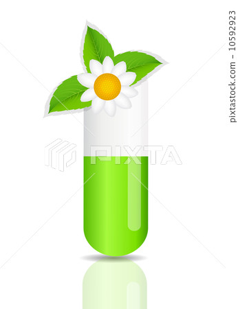 Herbal pill icon.Environment background vector illustration 10592923