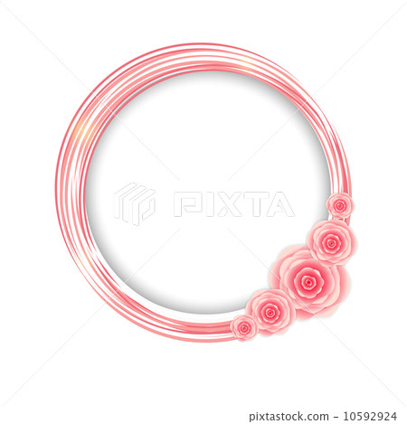 Cute Frame with Rose Flowers Vector Illustration 10592924