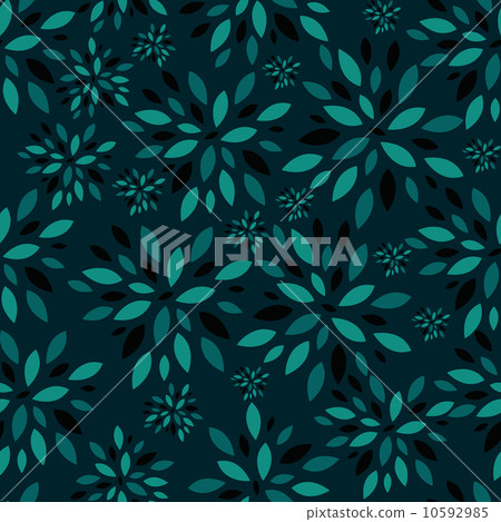 Flower Leaves Seamless Pattern Background... - Stock Illustration ...