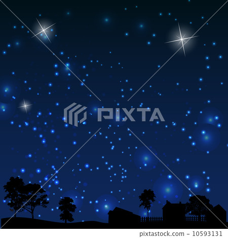 Vector illustration of Lightning of dark blue background 10593131