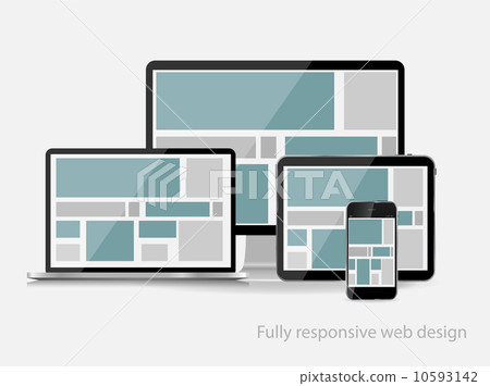 Fully Responsive Web Design Concept Vector Illustration 10593142