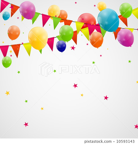 Color glossy balloons background vector illustration 10593143