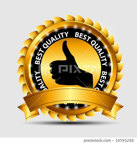 Vector gold sign, label template - Stock Illustration [10593288] - PIXTA