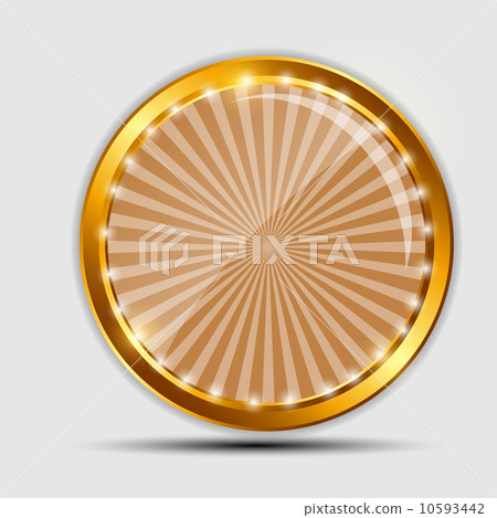 Vector gold sign, label template 10593442