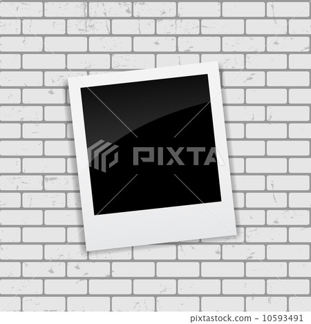 Instant Photos on Grunge Brick Background Vector Illustration Instant Photos on Grunge Brick Background Vector Illustration 10593491