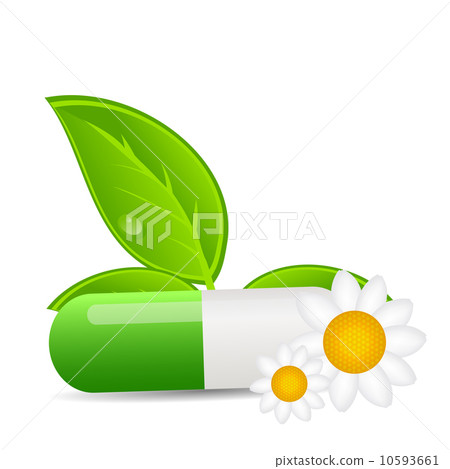 Herbal pill icon.Environment background vector illustration Herbal pill icon.Environment background vector illustration 10593661
