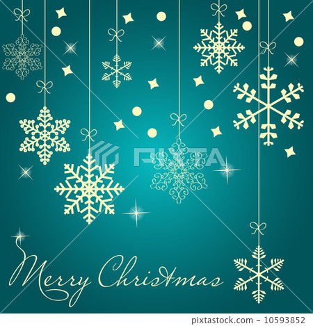 Christmas card with snowflakes vector illustration - Stock Illustration ...