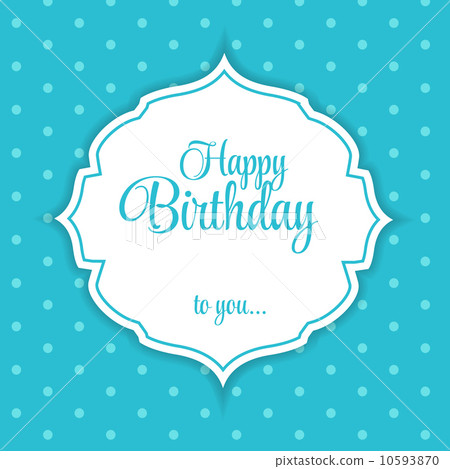 Happy Birthday Card Vector Illustration 10593870