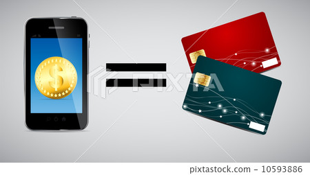Credit card and Phone vector illustration 10593886