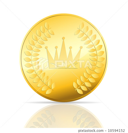 gold coin vector illustration on white 10594152