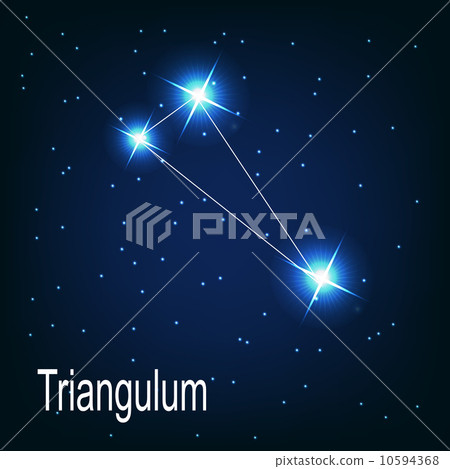 The constellation "Triangulum" star in the night sky. Vector ill The constellation "Triangulum" star in the night sky. Vector ill 10594368