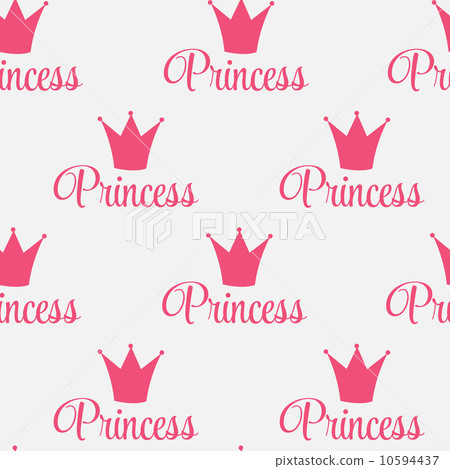 Princess Crown Seamless Pattern Background Vector Illustration. Princess Crown Seamless Pattern Background Vector Illustration. 10594437