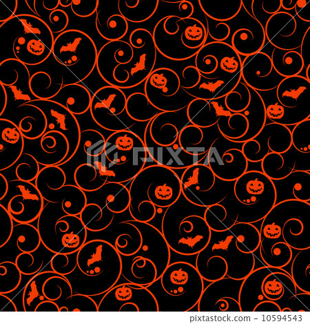 Halloween seamless pattern background vector illustration 10594543