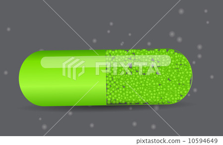 Herbal pill icon.Environment background vector illustration 10594649