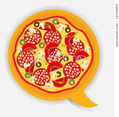 Pizza speech bubble. vector illustration 10594663