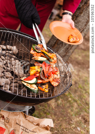 grilled vegetables and chicken grilled vegetables and chicken 10596382