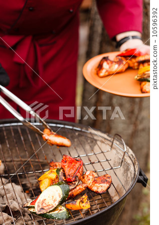 grilled vegetables and chicken grilled vegetables and chicken 10596392