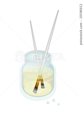 Artist Brushes in Jar of Turpentine or Linseed Oil Artist Brushes in Jar of Turpentine or Linseed Oil 10596912