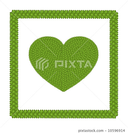 Four Leaf Clover of Heart Shape Icon in A Frame Four Leaf Clover of Heart Shape Icon in A Frame 10596914
