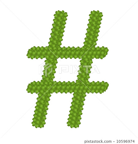 A Four Leaf Clove of Number Sign 10596974