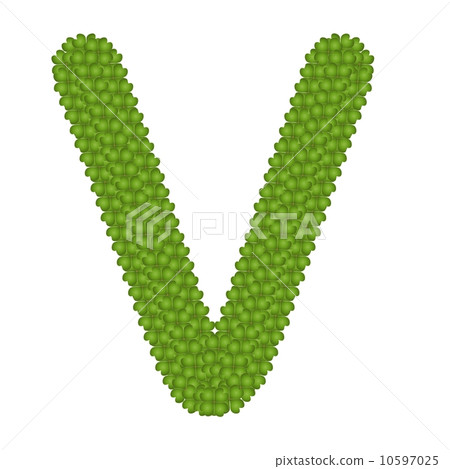 Four Leaf Clover of Alphabet Letter V Four Leaf Clover of Alphabet Letter V 10597025