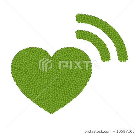 A Four Leaf Clover of Heart Shape with RSS Sign 10597105