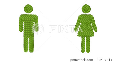 Gender Icon Made of Four Leaf Clove Gender Icon Made of Four Leaf Clove 10597214