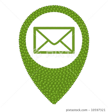 Four Leaf Clover of Envelope in Navication Icon Four Leaf Clover of Envelope in Navication Icon 10597321
