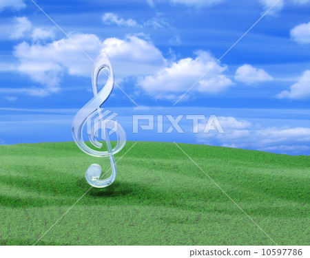 Melody of the meadow starting from the treble symbol Melody of the meadow starting from the treble symbol 10597786