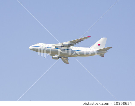 Ceremonial flight aviation in sky over Moscow 10598634