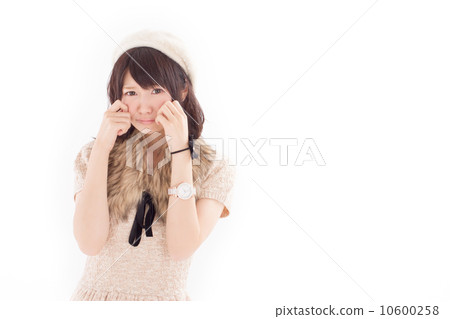 Pretty girls wearing refreshing knit summer clothes and posing various poses 10600258