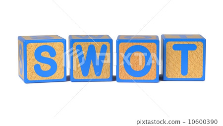 SWOT on Colored Wooden Childrens Alphabet Block. SWOT on Colored Wooden Childrens Alphabet Block. 10600390