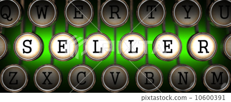 Seller on Old Typewriter's Keys. Seller on Old Typewriter's Keys. 10600391