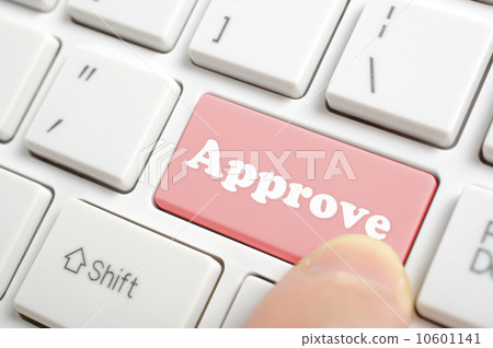 Pressing approve key on keyboard 10601141