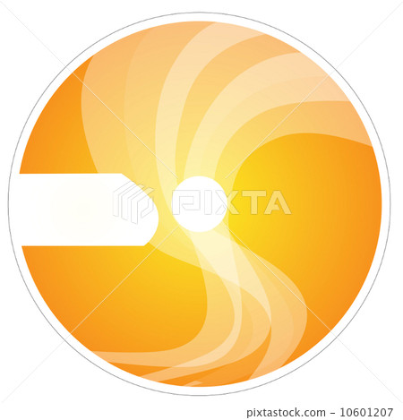 Illustration of Yellow CD and DVD Template 10601207